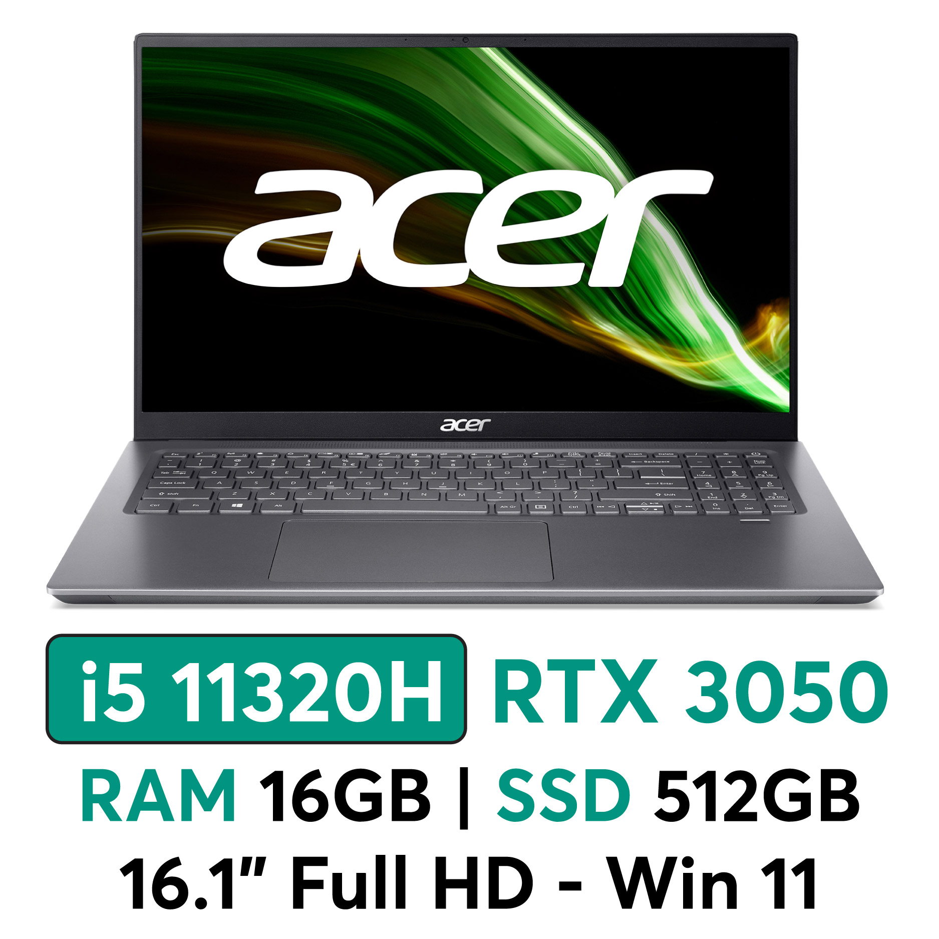 Laptop Acer Swift X Sfx G Q I H Gb Gb Rtx