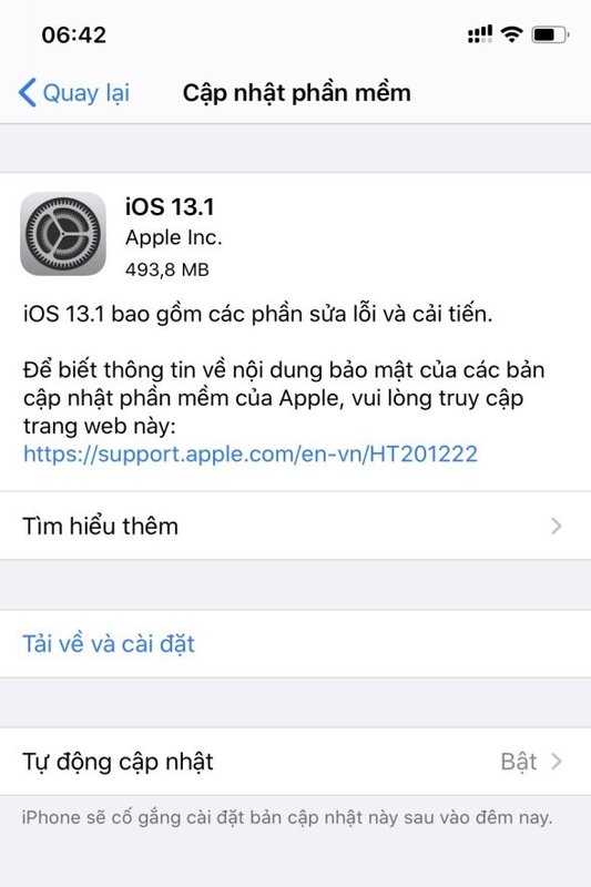 iOS 13.1 được phát hành