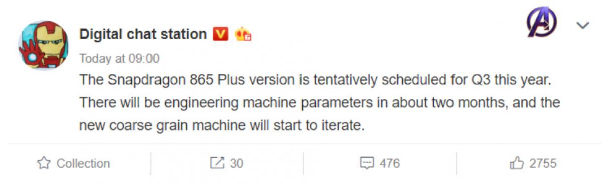 snapdragon 865+ ra mắt