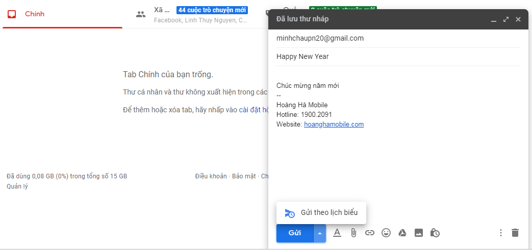 tính năng mới của Gmail