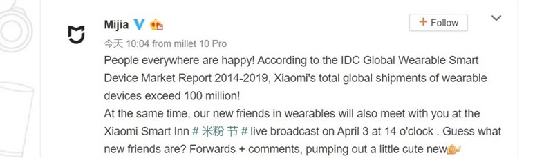 thiết bị đeo tay xiaomi