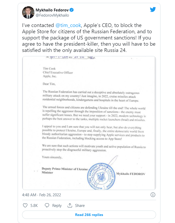 App Store Nga chặn truy cập