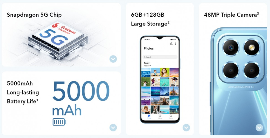 Honor X8 5G chính thức ra mắt với Snapdragon 480+ và camera 48MP