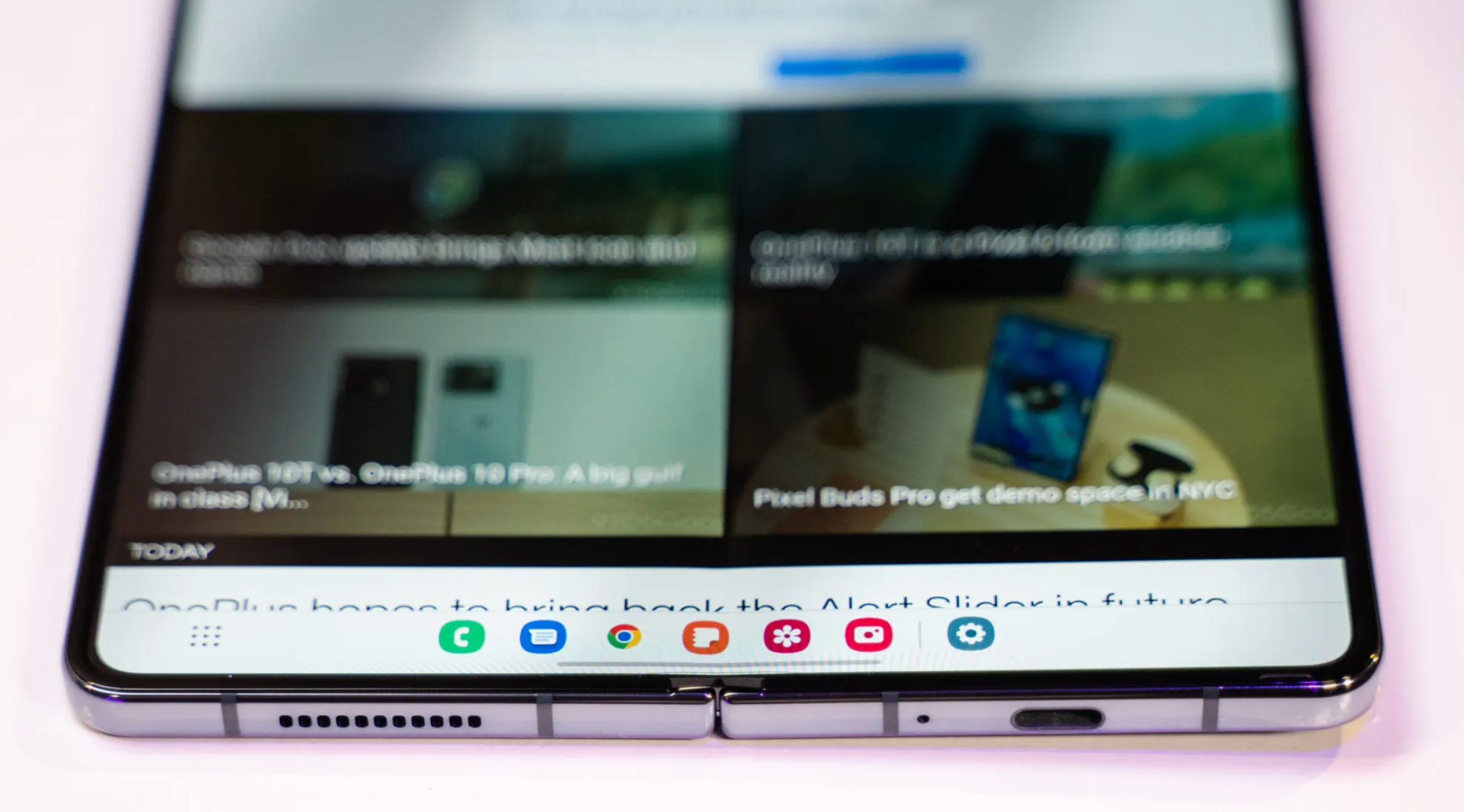 taskbar của Galaxy Z Fold 4
