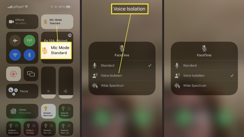 tính năng Voice Isolation