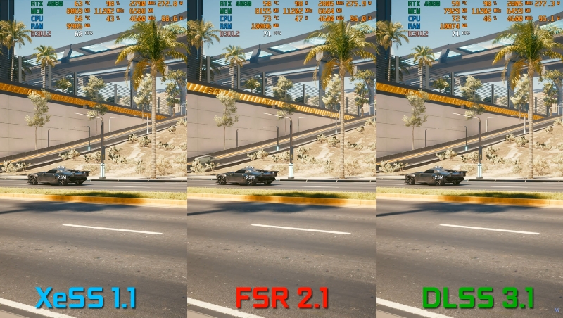 Intel XeSS 1.1, AMD FSR 2.1 và NVIDIA DLSS 3.1
