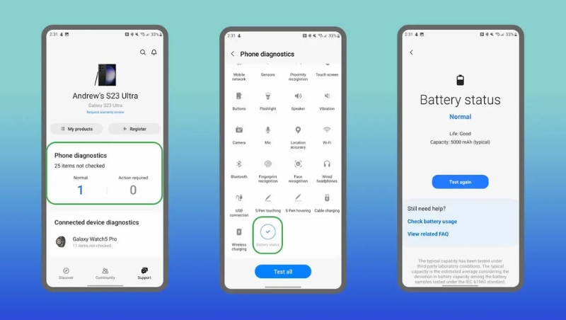 Cách kiểm tra tình trạng pin điện thoại