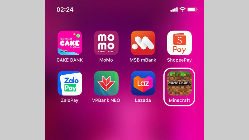 Kiểm tra ứng dụng Minecraft ở màn hình chính của điện thoại cach-tai-minecraft-pe-11