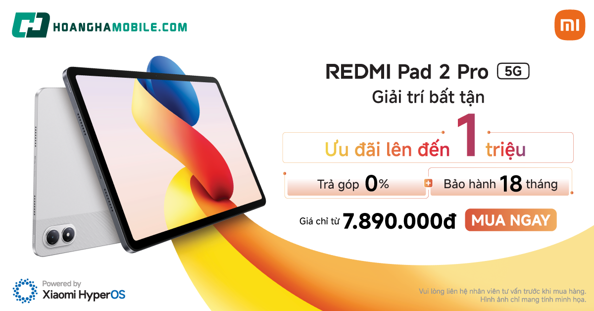 Máy tính bảng Redmi Pad 2 Pro 5G 6GB/128GB