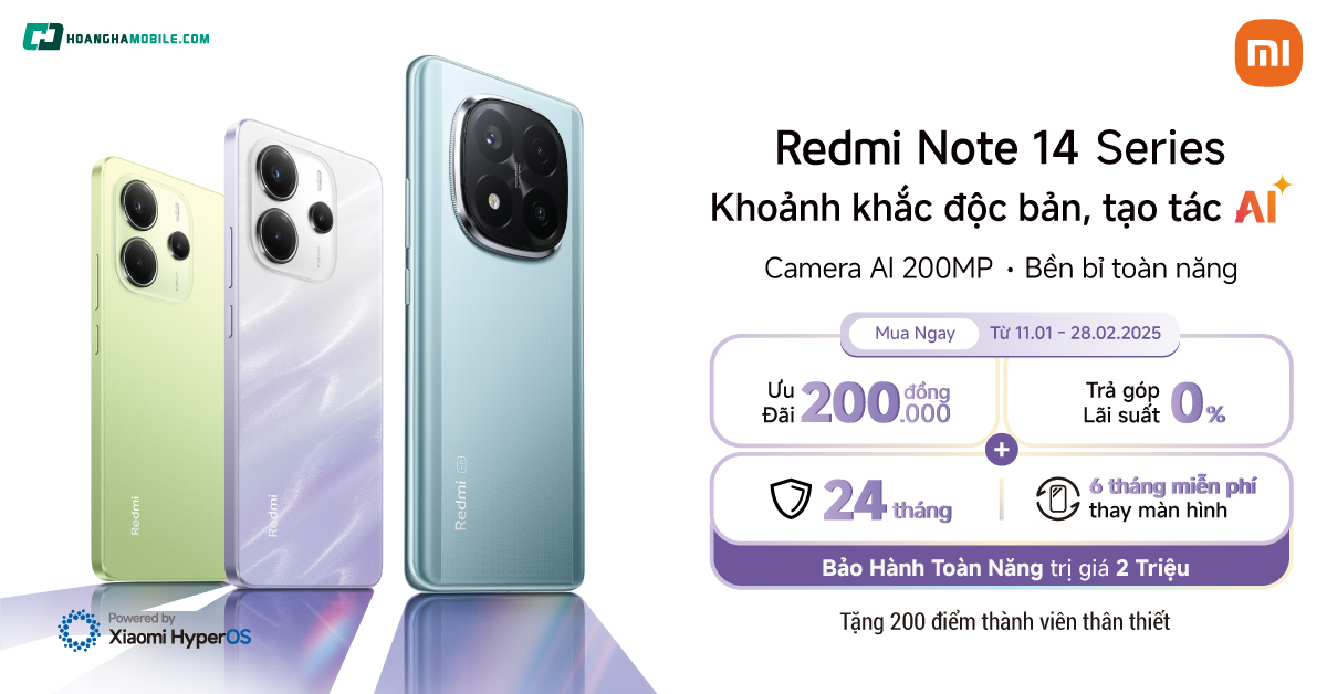 Mở bán Redmi Note 14