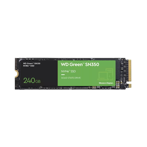 Ổ cứng SSD WD SN350 Green 240GB M.2 2280 PCIe NVMe 3x4 (Đọc 2400MB/s - Ghi 900MB/s)-(WDS240G2G0C)- Chính hãng