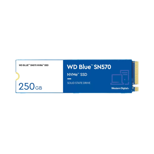 Ổ cứng SSD WD SN570 Blue 250GB M.2 2280 PCIe NVMe 3x4 (Đọc 3300MB/s - Ghi 1200MB/s) - (WDS250G3B0C) - Chính hãng