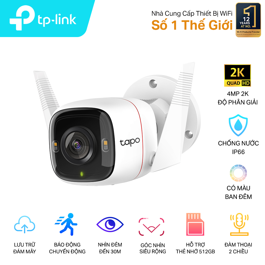 Camera Wifi ngoài trời TP-Link Tapo C320WS 2K - Chính hãng