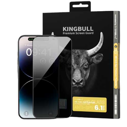 Cường lực Mipow Kingbull HD Chống nhìn trộm ANTI SPY PROTECTOR iP15 - Chính hãng