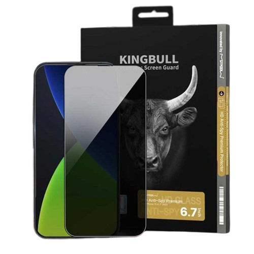 Cường lực Mipow Kingbull HD Chống nhìn trộm ANTI SPY PROTECTOR iP15 Plus - Chính hãng