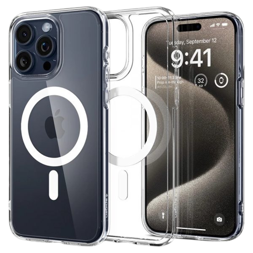 Ốp lưng Spigen Crystal Hybrid MagFit iPhone 15 Pro Max - Chính hãng