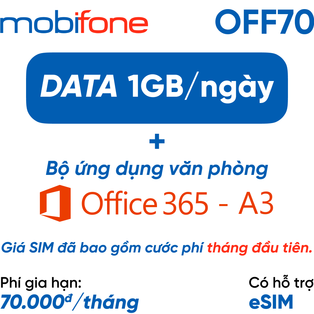 SIM MobiFone OFF70