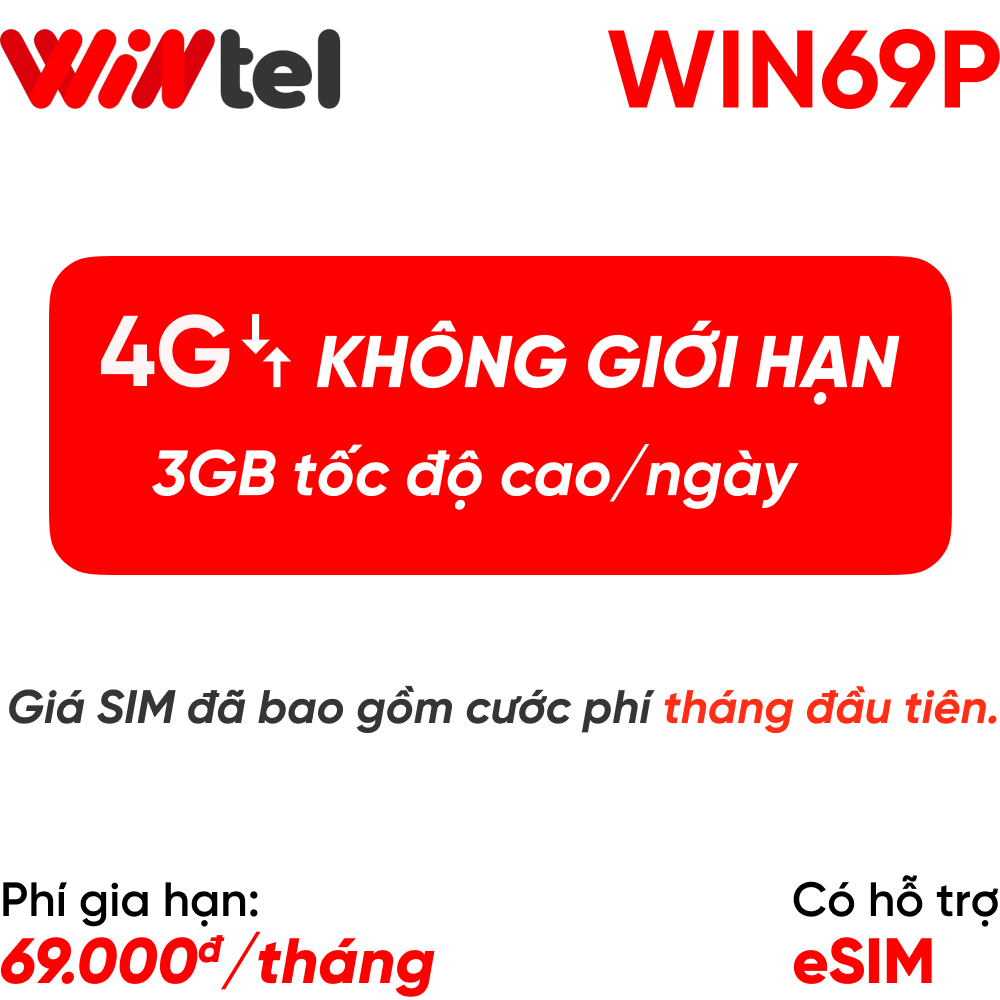 SIM Wintel WIN69P (Không giới hạn dung lượng)