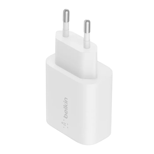 Củ sạc Belkin PD 25W 1 cổng Type-C chân tròn - Chính Hãng