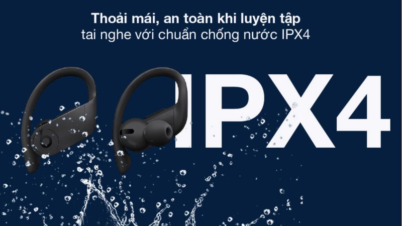 Tai nghe Beats chống nước chuẩn IPX4, kết nối ổn định
