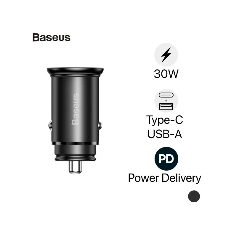 Sạc ô tô Baseus Circular Metal A+C 30W PPS