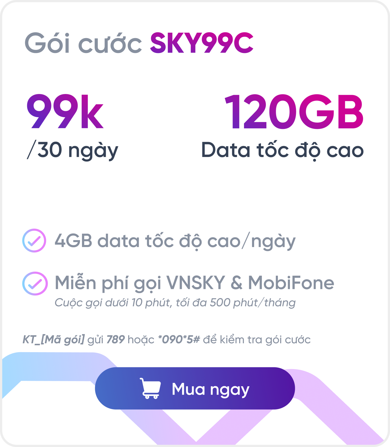 Sim thẻ SIM VNSKY - Bộ KIT SKY99C