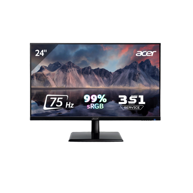 Màn hình Acer EK241Y 23.8 inch/FHD/IPS/75Hz/4ms/250 nits/HDMI+DSub - Chính Hãng