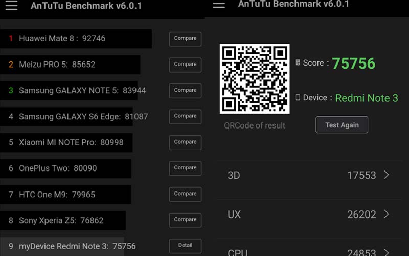 antutu redmi note 3