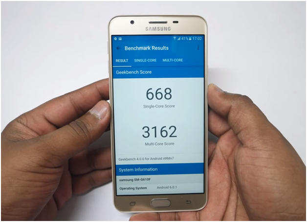 samsung j7 prime antutu score