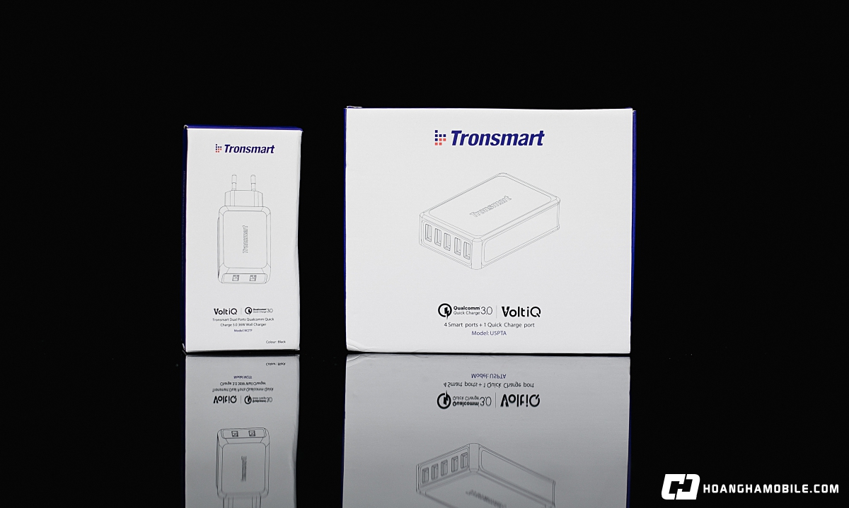 sạc tronsmart thông minh nhiều cổng usb hỗ trợ quickcharge 3.0