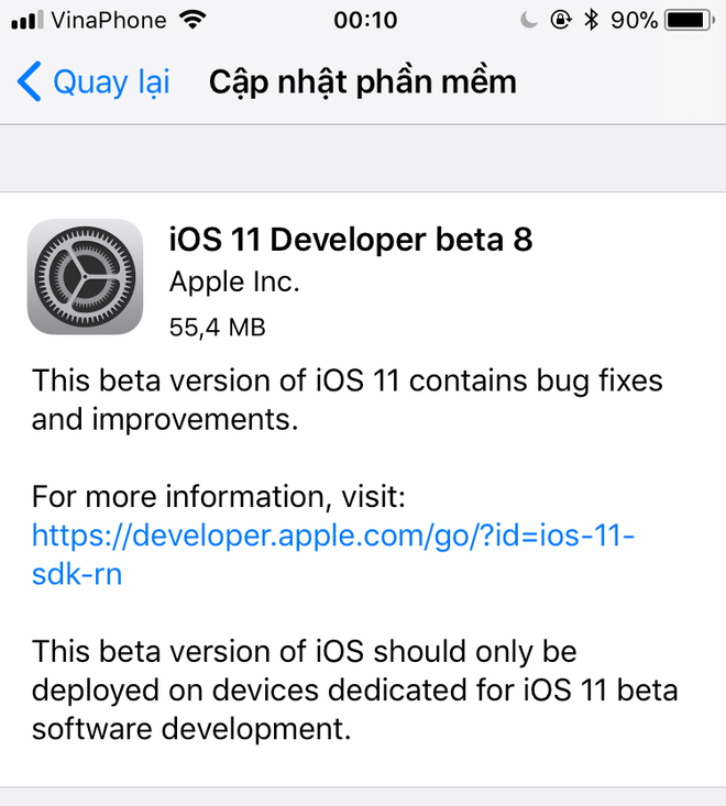 ios 11 beta 8