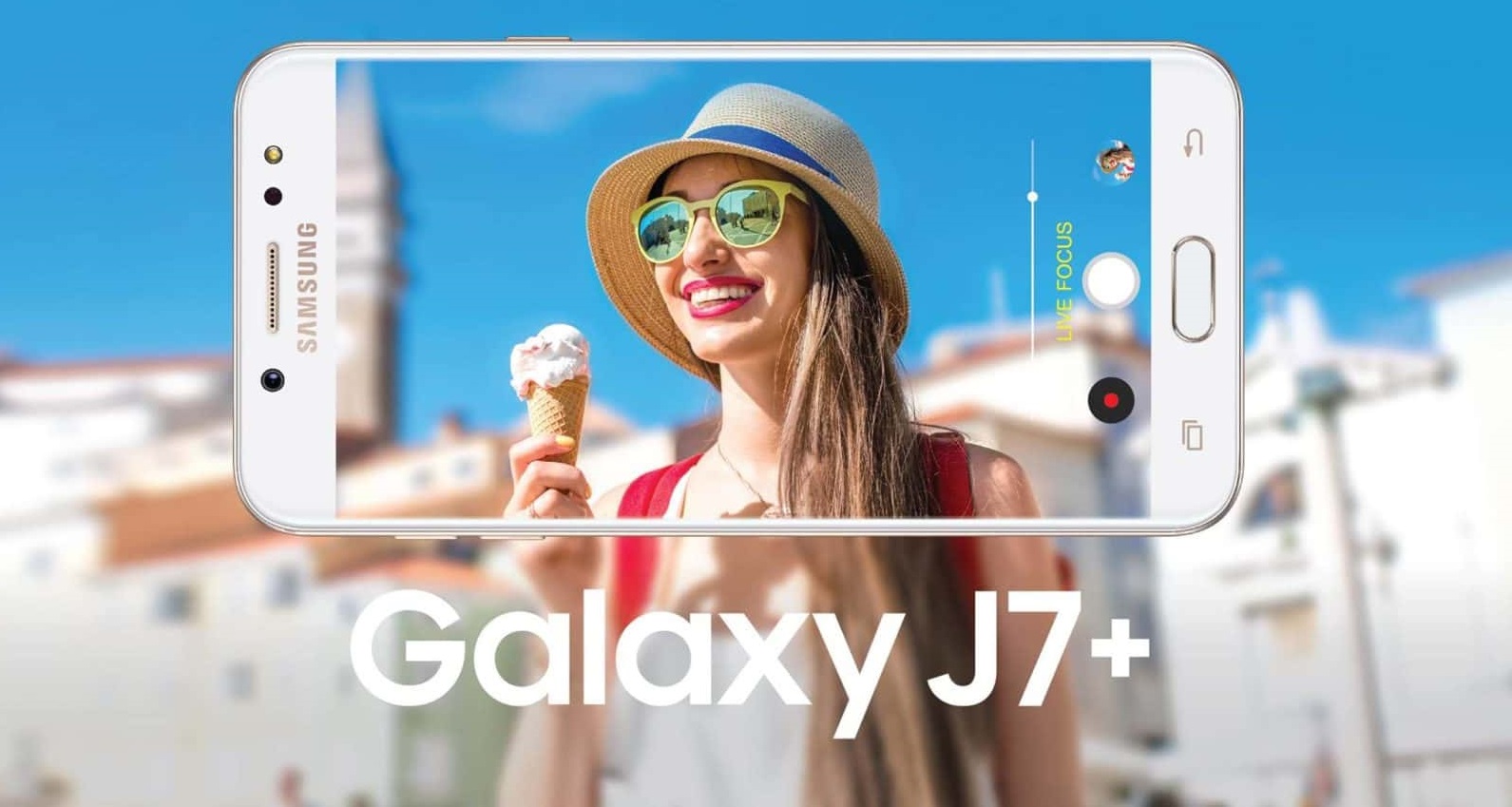Galaxy J7 plus smartphone chụp ảnh xóa phông