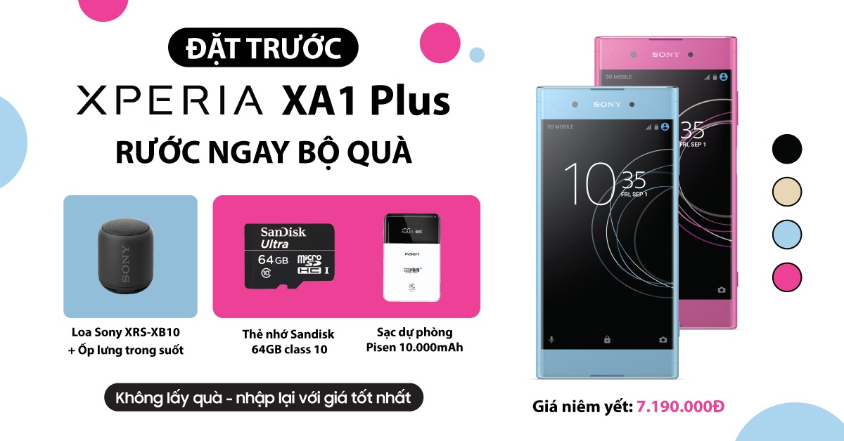 đặt hàng xperia xa1 plus chính hãng giá rẻ