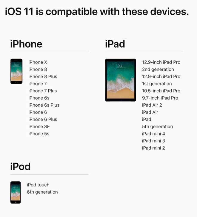 Cách cập nhật iOS 11 cho iPhone, iPad, nâng cấp iOS 11 qua OTA và iTun