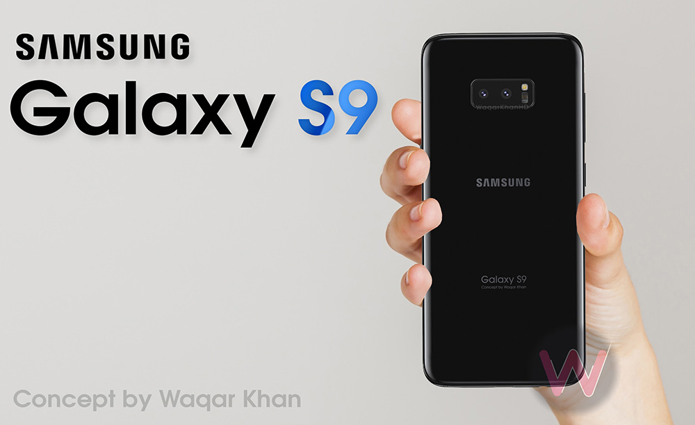 concept màn hình galaxy s9 khoét lỗ cho cảm biến vân tay 3