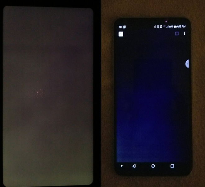 màn hình lg v30 dinh lỗi độ sáng không đồng đều 2
