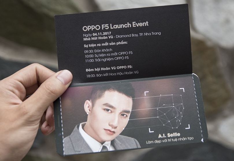 vé mời sự kiện ra mắt OPPo F5 1