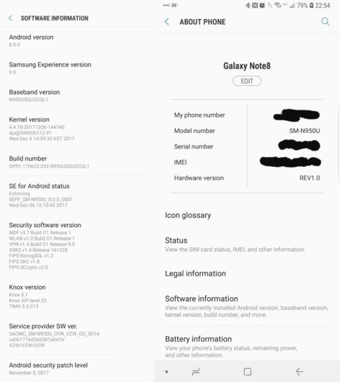 Cập nhật Android 8.0 cho Galaxy Note 8