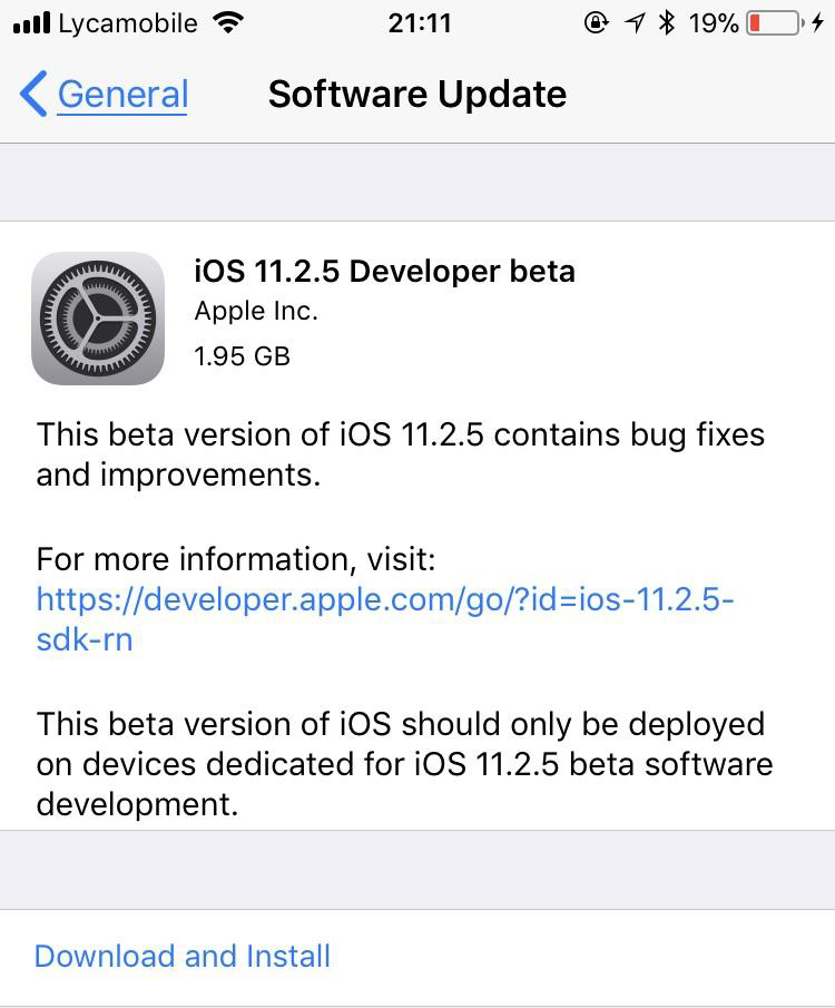 cập nhật iOS 11.2.1 chính thức
