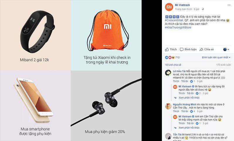 khai trương Mi Store