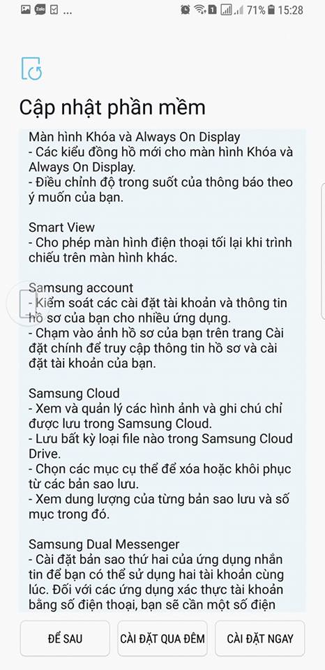 HOT: Galaxy S8 tại Việt Nam chính thức được cập nhật Android 8.0, mời bạn tải về