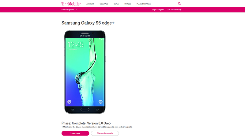 T-Mobile: Galaxy S6/S6 Edge/S6 Edge+ và Galaxy Note 5 sẽ được cập nhật Android 8.0