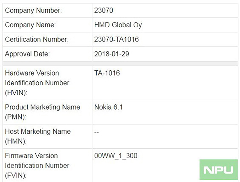 Nokia 6 2018 phiên bản quốc tế