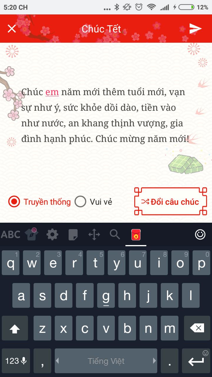 Hướng dẫn cách gửi lời chúc Tết cực hay và nhanh gọn bằng Laban Key