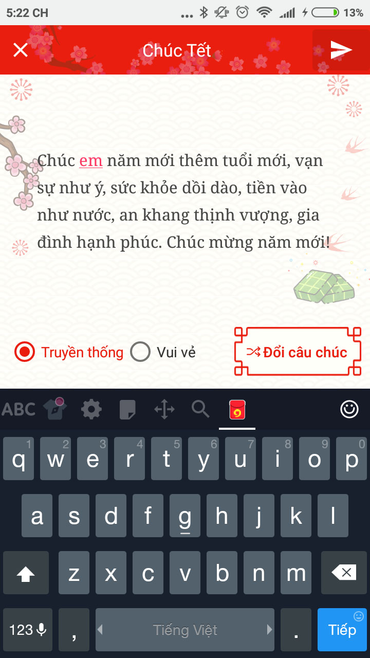 Hướng dẫn cách gửi lời chúc Tết cực hay và nhanh gọn bằng Laban Key