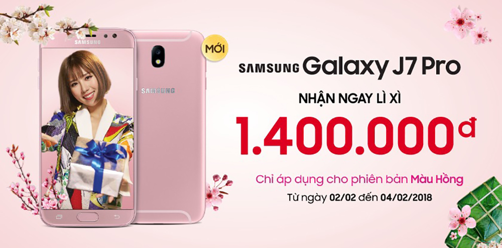 Đặt hàng Galaxy J7 Pro màu Hồng