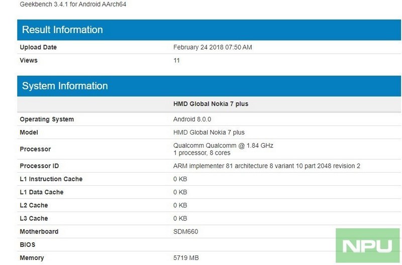Nokia 7 RAM 6GB