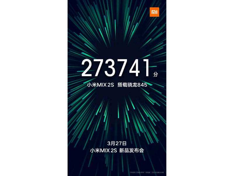 Điểm Antutu của Xiaomi Mi MIX 2S