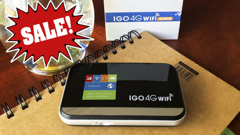 Thiết bị phát WIFI IGO A368: Giảm sốc chỉ còn 1.35 triệu đồng, tặng thêm SIM Viettel hoặc Vietnamobile