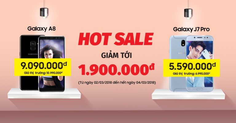 HOT SALE 02-04/03: Smartphone Samsung tặng PMH lên tới 1.9 triệu đồng, trả góp 0%